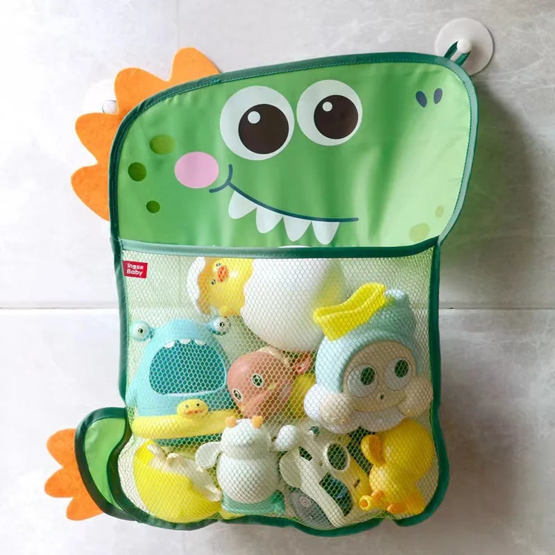 filet-de-rangement-bain-bebe-dino-vert